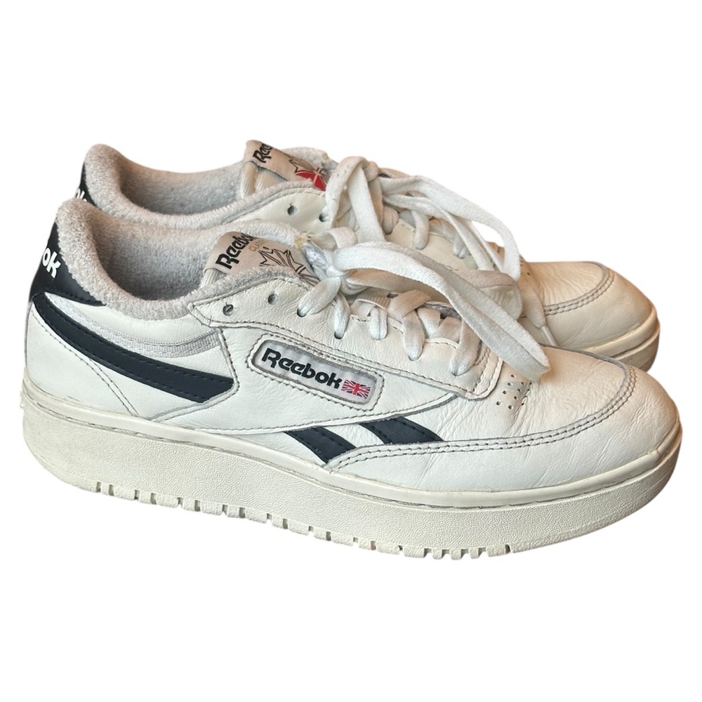 Reebok Classic Club C Double Revenge Sneakers Chalk/Black Women’s 6.5 H04190 - Picture 1 of 8